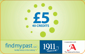 FindMyPast / 1911 Census Voucher - 40 Units