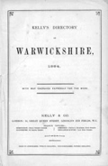 Kelly's Directory of Warwickshire 1884