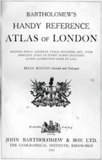 Bartholomew's Handy Reference Atlas of London & Suburbs, 1930