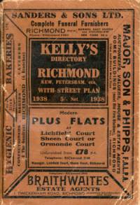 Kellys Directory of Richmond, Kew, Petersham &c, 1938
