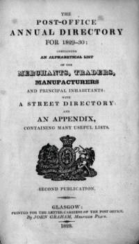 Glasgow Post Office Directory for 1829-30