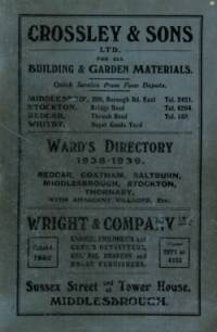 Ward's Directory of Redcar, Middlesbrough, Stockton &c, 1938-9