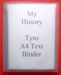 Tyro A4 Text Binder - Portrait - 15mm ring mechanism