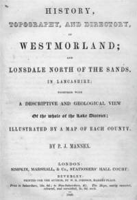 Mannex's Directory of Westmorland with Furness & Cartmel, 1849