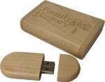 Family History USB Storage in Wood Presentation  Box