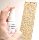 Click image to view details of the Paper Preservation Spray on the My History website
