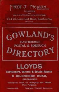 Gowland’s Eastbourne Postal & Borough Directory, 1922