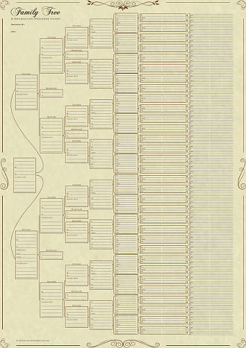 eight generation pedigree chart online genealogy chart