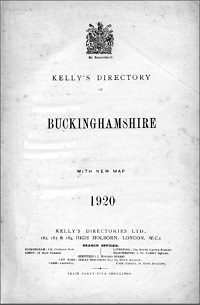 Kelly's Directory of Buckinghamshire, 1920