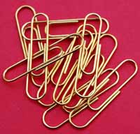 Brass Paper Clips (pack of 90)