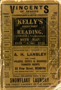 Kelly's Directory of Reading, Caversham &c, 1931