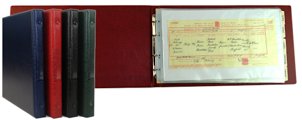 Perma/Dur Records Storage Binders For Birth, Marriage & Death Certific