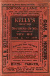 Kelly's Directory of Southend-on-Sea & Neighbourhood, 1931