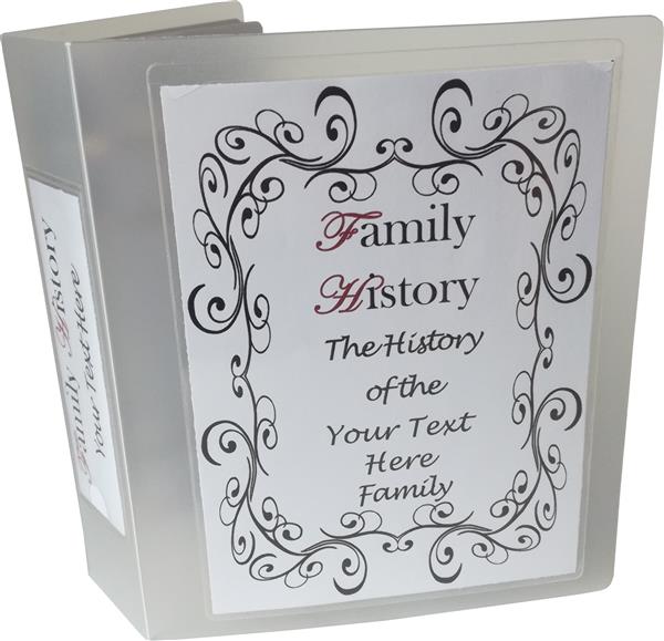Family Tree Journal Self-Adhesive Cover and Spine Pocket