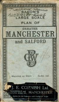 Bacon's Large Scale Plan of Greater Manchester & Salford, mid 1920s