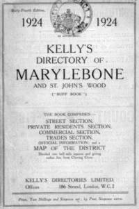 Kellys Directory of Marylebone & St. John's Wood, 1924