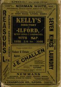 Kellys Directory of Ilford, Seven Kings & Goodmayes, 1926
