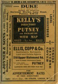 Kellys Directory of Putney & Roehampton, 1932