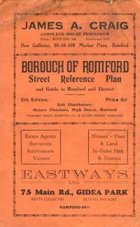 Borough of Romford Street Reference Plan, ca 1938