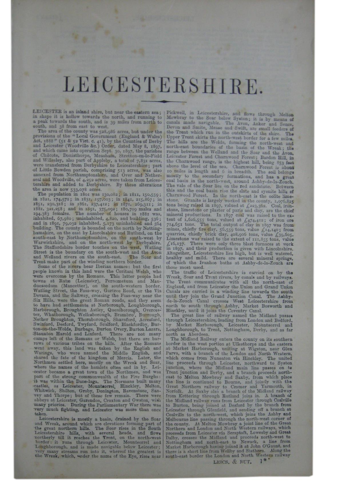 Kelly's Directory of Leicestershire & Rutland 1900