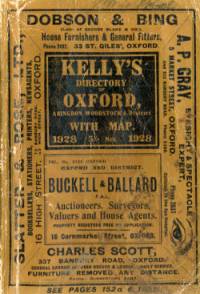 Kelly's Directory of Oxford, Abingdon, Woodstock & District, 1928