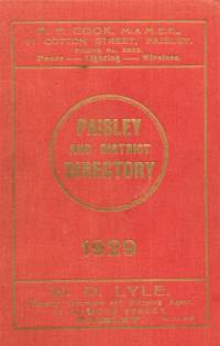 Cooks Paisley & District Directory, 1929
