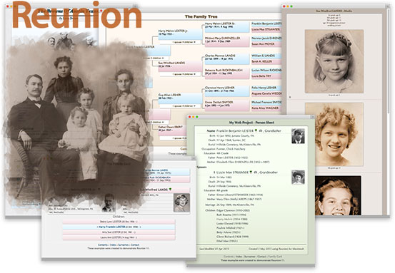 Reunion Family Tree Software for Mac