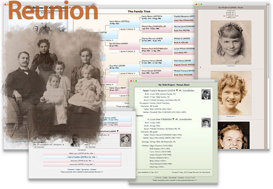 Reunion Family Tree Software for Mac