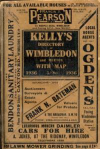 Kellys Directory of Wimbledon & Merton, 1936