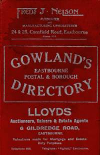 Gowlands Eastbourne Postal & Borough Directory, 1922