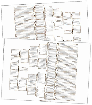 A3 Charts left and right facing for book pages