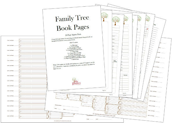 Family Tree Book Pages
