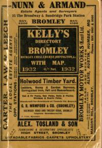Kelly's Directory of Bromley, Bickley, Chislehurst, Orpington &c 1932