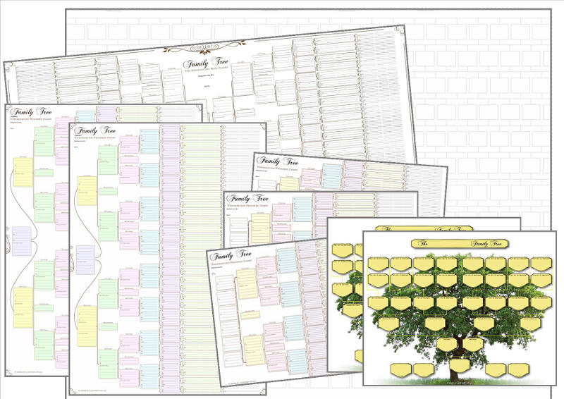 Large Family Tree Charts Pack