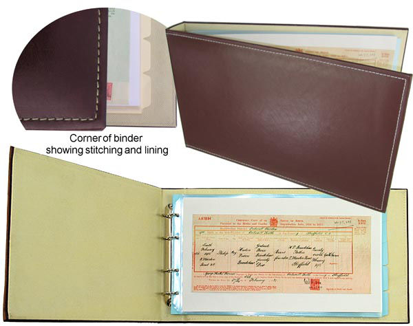 Leather Certificate Binder